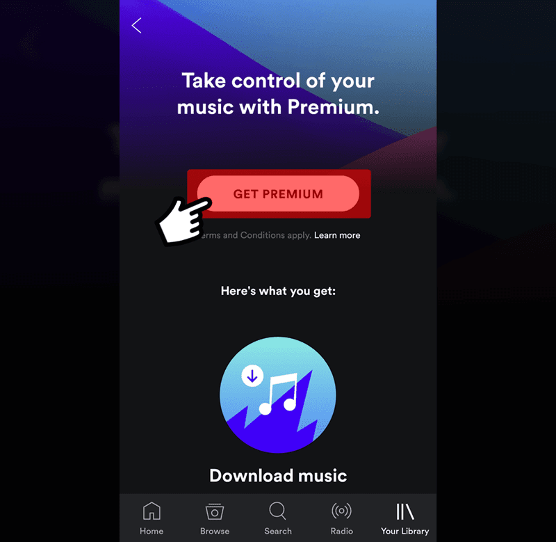 Spotify premium app for iphone